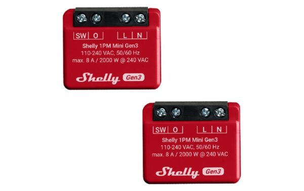 Shelly 1 Mini PM Gen3 WiFi-Switch, 2 Stück WLAN Schalt-Messaktor, 8 A, Bluetooth kaufen Schweiz | Mediatech.ch