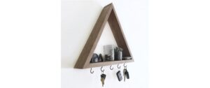 Wallxpert Wandregal mit Schlüsselhalterung Nussbaum, 30x30x6 cm kaufen Schweiz | Mediatech.ch