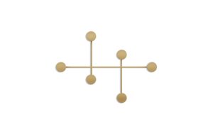 Wallxpert Garderobenleiste Dama Metall, 82 x 60 x 10 cm, Gold