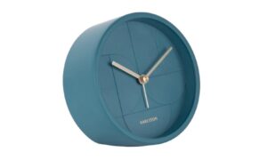 KARLSSON Wecker Echelon Circular 11x11.2x4.7cm, Exkl. 1xAA Batterie, Blau