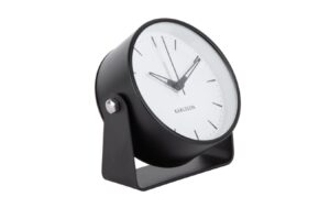 KARLSSON Wecker Calm 11x11x4.4cm, Exkl. 1xAA Batterie, Schwarz