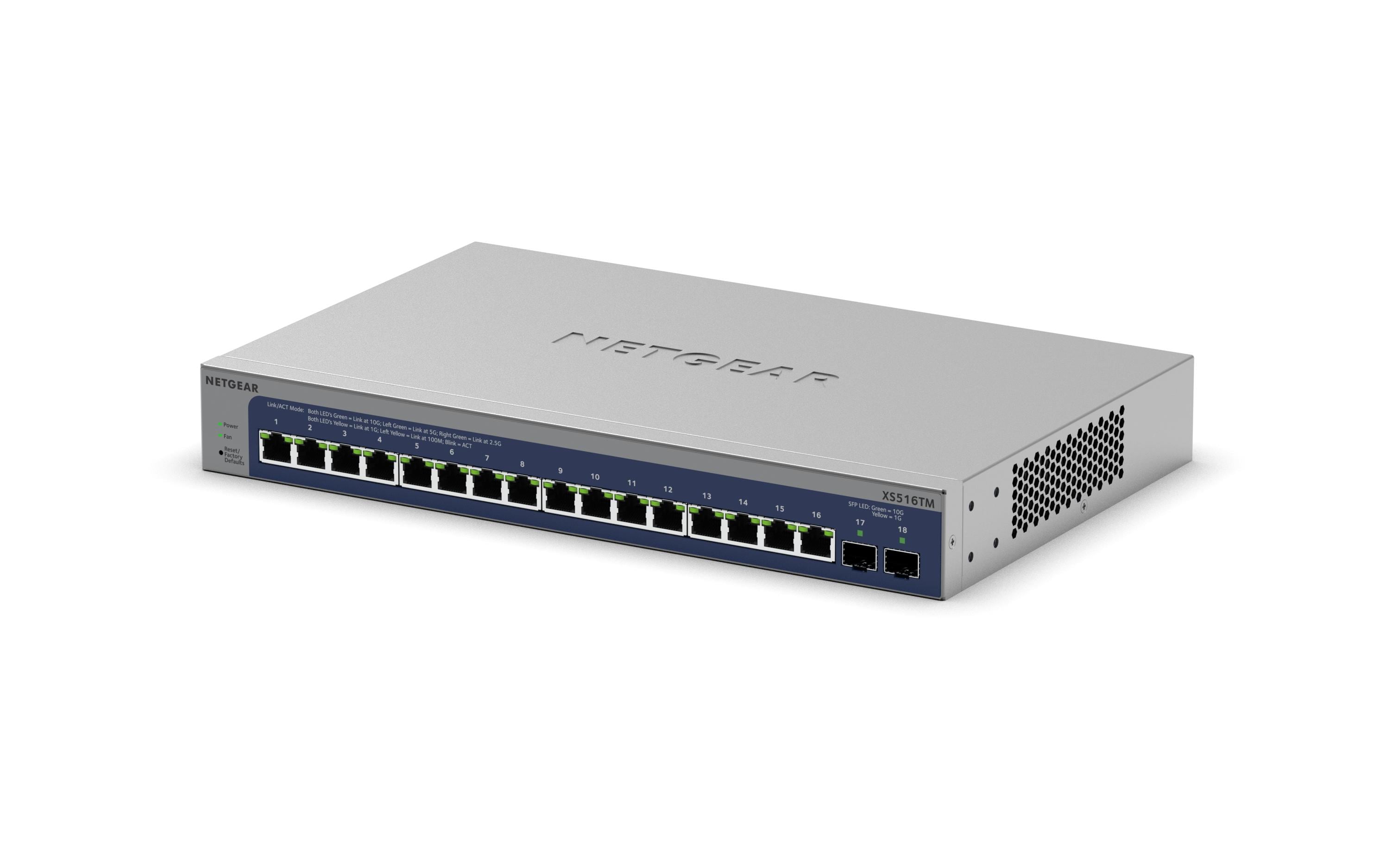 Netgear XS516TM: 16 Port Switch 16-Port 10G/Multi-Gigabit, 2x SFP+ Switch kaufen Schweiz | Mediatech.ch