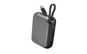 4smarts Powerbank Pocket 10000mAh, 30W, spacegrau, integr. Ladekabel
