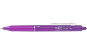 Pilot FriXion Clicker lila Druckmechanik am Clip, radierbar