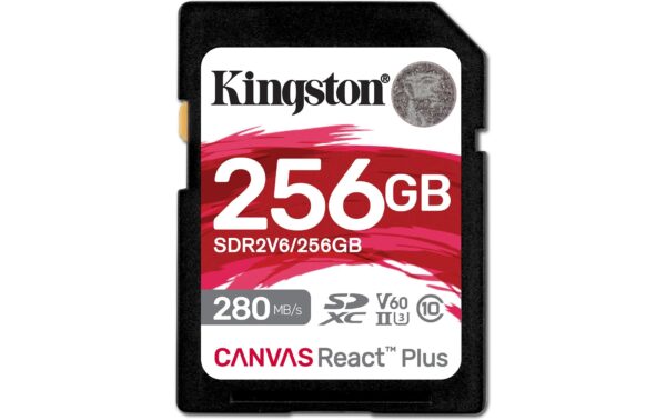 1687046 - Mediatech Kingston Canvas React Plus SDXC Card 256GB UHS-II U3 V60, les. 280MB/s, schr. 150MB/s kaufen | Mediatech.ch