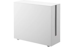 Yamazaki Kabelbox mit Rollen TOWER weiss, 15 x 40 x 34.5 cm, Metall