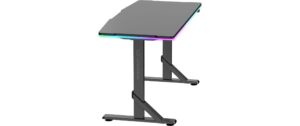 1687826 - Mediatech Ultradesk Iron Schwarz LED Gaming Table Schwarz, höhenverstellbar, LED, aus 2 Kart.