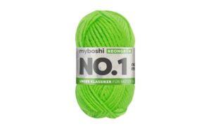 myboshi Wolle Nr.1 neongrün 50 g, 55 m, 70 % PAN, 30 % WO