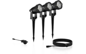 Philips  Niedervolt Caper Spots CH 3er Set 3x1.5W, 24V, 2700 K, schwarz