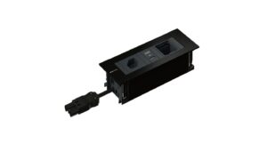 maxCONNECT INTRO2.0 Steckdoseneinheit schwarz, 1x Typ 13 1x USB-A/C 1x Leer