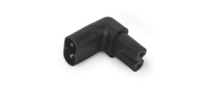 Alpha Elettronica Netzadapter C7 - C8 frontal gewinkelt, C7 Buchse, C8 Stecker
