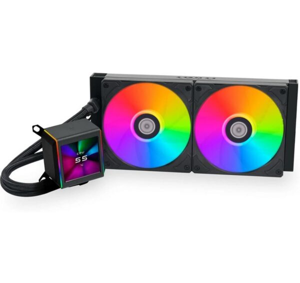 1694864 - Mediatech Wasserkühler Lian Li Galahad 2 LCD 280 AMD und Intel, Schwarz, ARGB
