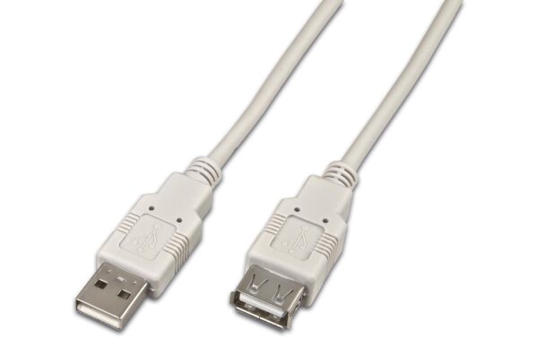169557 - Mediatech Wirewin USB2.0-Kabel A-A: 100cm, bis 480Mbps Verlängerungskabel M/F, grau kaufen | Mediatech.ch