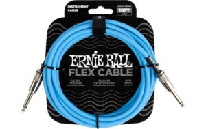 Ernie Ball 6412 Kabel Instrumentenkabel, 3.04 m, blau, Flex