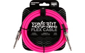 Ernie Ball 6413 Kabel Instrumentenkabel, 3.04 m, pink, Flex