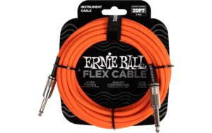 Ernie Ball 6421 Kabel Instrumentenkabel, 6.09 m, orange, Flex