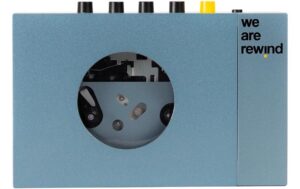 we are rewind, BT Cassette Player, blau Portable BT Cassetten Player, blau