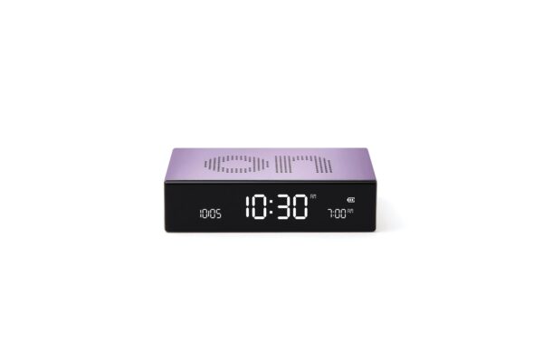 Lexon Digitalwecker Flip Premium LCD, inkl. USB-C Ladekabel, Violett