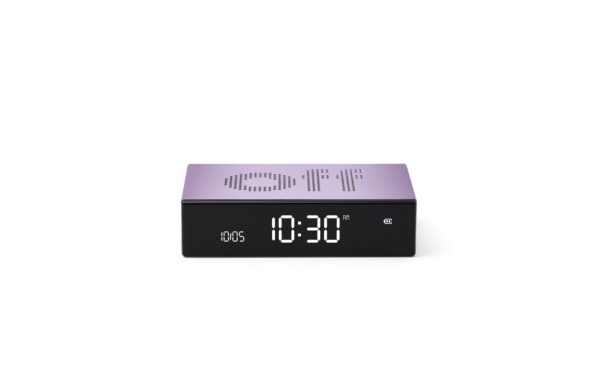 Lexon Digitalwecker Flip Premium LCD, inkl. USB-C Ladekabel, Violett