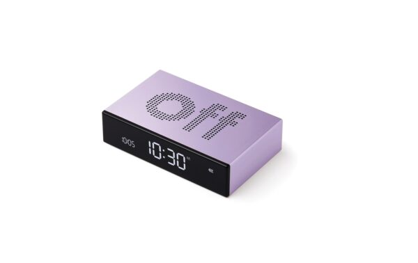 Lexon Digitalwecker Flip Premium LCD, inkl. USB-C Ladekabel, Violett