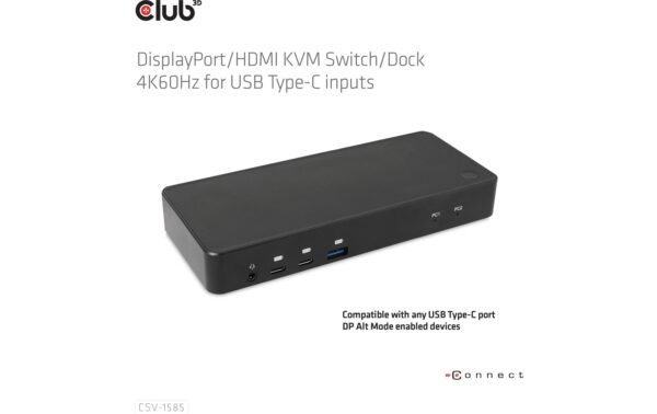 1697231_2 - Mediatech Club 3D, Universal Dockingstation DisplayPort/HDMI KVM Switch