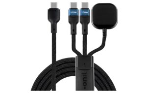 onit USB-WL-Multi-Kabel C-WCC 1.2M 100W USB 2.0 / C zu W+C+C / schwarz