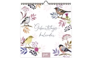 Grätz Geburtstagskalender Blätterrauschen 20 x 20.5 x 0.7 cm, 180g, Spiralbindung