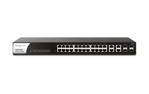 DrayTek VigorSwitch G1282 28 Port Switch 24xGE, 4xSFP/GE Combo, L2+ managed