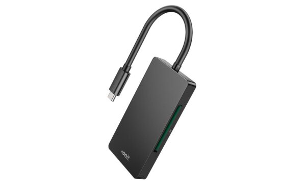 onit USB-C Multi-Kartenleser SD4.0 Pro schwarz,3 Slots,5Gbps,CF/SD/TF,UHS-II