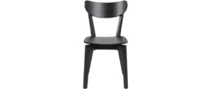 AC Design Esszimmerstuhl Roxby 2 Stück Gummibaum/Eiche, Schwarz