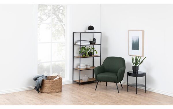 1702468_2 - Mediatech AC Design Regal Seaford Stahl/MDF, 77x35x150 cm, Wildeiche Matt