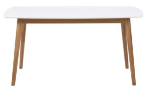 AC Design Esstisch Nagano MDF/Eiche, 150x80x75,5 cm, Weiss/Braun