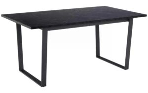 AC Design Esstisch Amble Stahl/Melamin, 160x90x74 cm, Schwarz