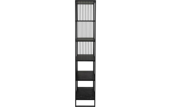 AC Design Regal Strington Stahl, 85x35x185 cm, Schwarz
