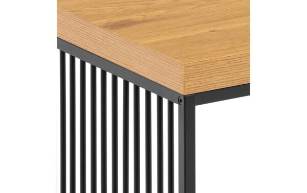 1702484_5 - Mediatech AC Design Beistelltisch Strington Stahl/Melamin, 40x40x42 cm, Schwarz/Braun