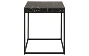 AC Design Couchtisch Barossa Stahl, 40x40x45 cm, Schwarz marmoriert