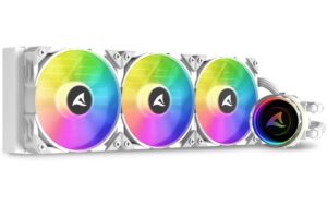 Kühler Sharkoon S90 RGB AIO Weiss 3x 120 ARGB PWM, Infinity Mirror Effect