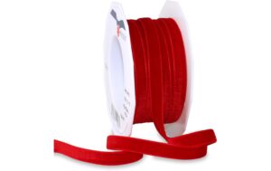 Pattberg Geschenkband Samt Grösse: 10 mm x 15 m, rot