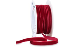 Pattberg Geschenkband Samt Grösse: 10 mm x 15 m, bordeaux