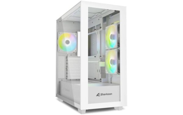 1703714 - Mediatech Sharkoon Rebel C60 White RGB ATX, 2x U3, 1x Type-C, TG, 4x 120 ARGB PWM kaufen Schweiz | Mediatech.ch