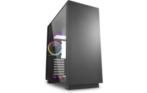 Sharkoon PURE STEEL Black RGB ATX, 2x U3, TG, 4x 120 ARGB Ring Fan
