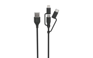 Ansmann Multi Daten und Ladekabel USB 3 in 1 Micro, Lightning, Typ C 120cm kaufen Schweiz | Mediatech.ch