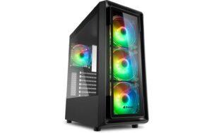 1706092 - Mediatech Sharkoon TK4 RGB ATX, 2x U2, 2x U3, TG, 4x 120 ARGB Ring Fan kaufen Schweiz | Mediatech.ch