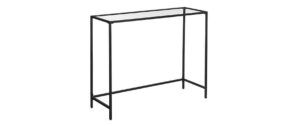 Vasagle Konsolentisch Gold, Metall, Glas 100x35x80 cm (LxBxH), Traglast 30 kg