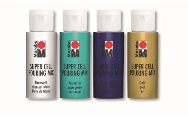 Marabu Super Cell Pouring Mix Ocean 4 x 60 ml
