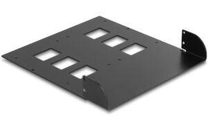 Delock 5.25 Metall Einbaurahmen für Delock 2x Wechselrahmen 47011/47005