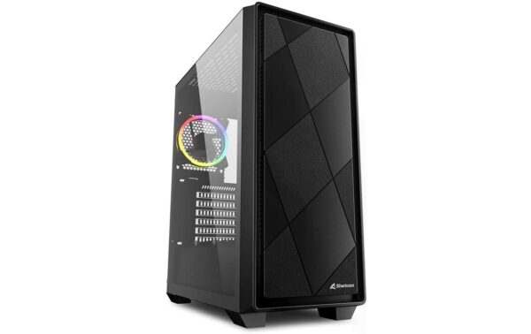 1707393 - Mediatech Sharkoon VS8 RGB Black ATX, 2x U3, 1x Type-C, 2x 120, 1x 120 ARGB kaufen Schweiz | Mediatech.ch