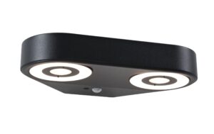 Paulmann Outdoor Wandleuchte Silma anth. PIR 600lm 0.7W IP44 230V zweifach
