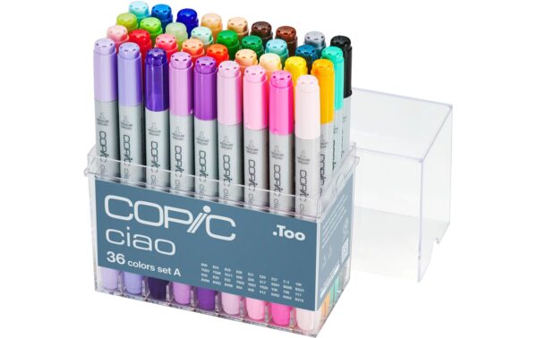 Copic Marker Ciao 36er Set A farbig, Doppelspitze, 36 Stk