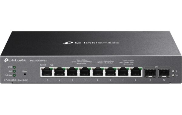 TP-Link SG2210XMP-M2: Switch 8x 2.5G PoE+ Ports, 2x 10G SFP+ kaufen Schweiz | Mediatech.ch